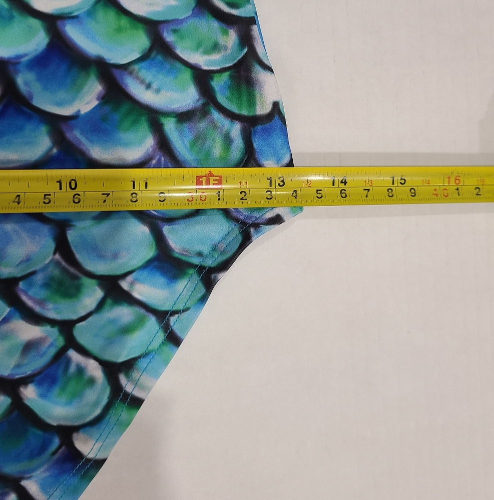 Sport Couture Aqua Blue Mermaid UPF 50+ 1-Piece Swimsuit Sz Youth XL NWT - Picture 11 of 12